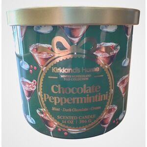 Kirkland's Home Chocolate Peppermintini 3-Wick Scented Candle‎ 14oz Winter 2025